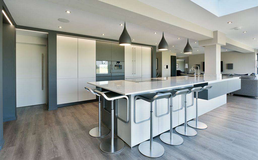 3 Contemporary Grey and White Poggenpohl Kitchen