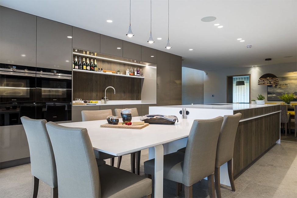Bespoke kitchen table and island